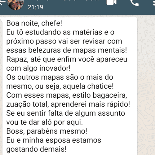 Depoimento de aluno aprovado usando os Mapas Concursos